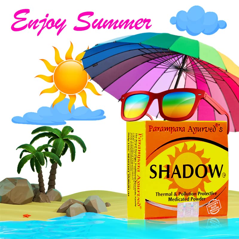 Parampara Ayurved Thermal and Pollution Protective Medicated Face Powder for All Skin Types, Shields Skin from Environmental Heat Stress 20g (FROM INDIA)SAB - View 3 of 5