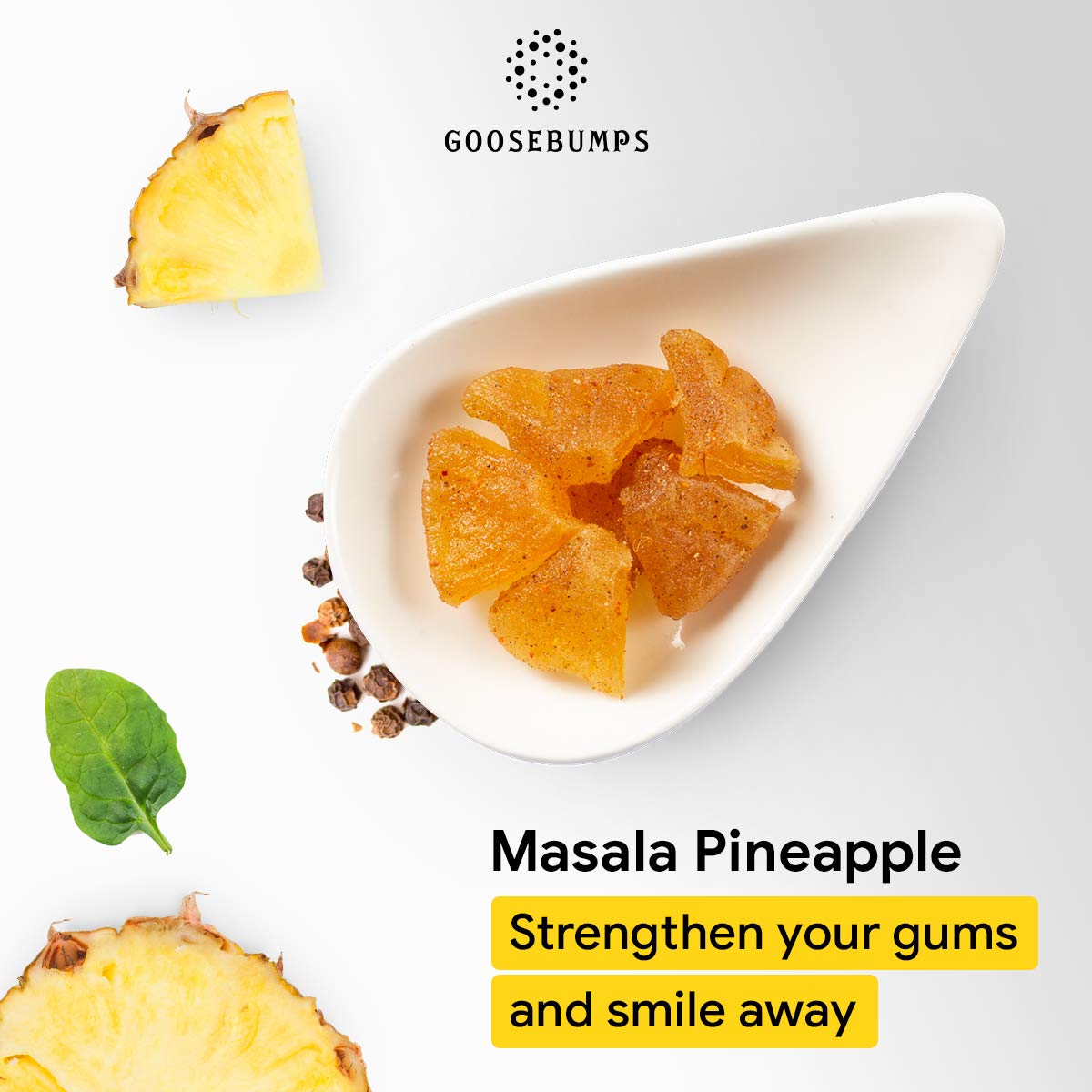 Goosebumps Pickles Homemade Masala Aftermeal, Pineapple, 250g (FROM INDIA FAAZ) - View 3 of 4
