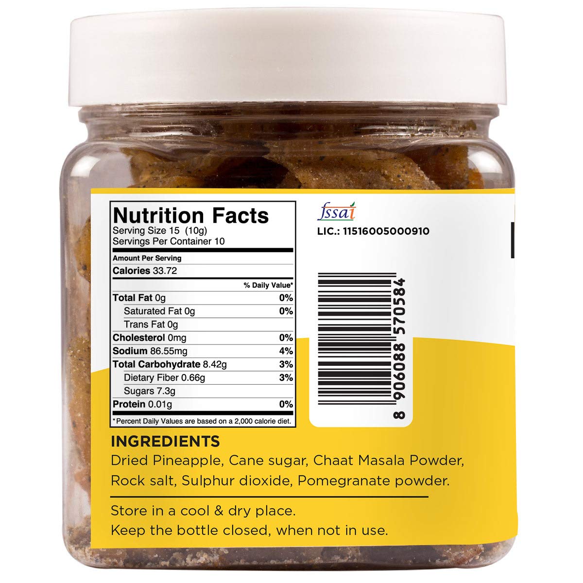 Goosebumps Pickles Homemade Masala Aftermeal, Pineapple, 250g (FROM INDIA FAAZ) - View 2 of 4