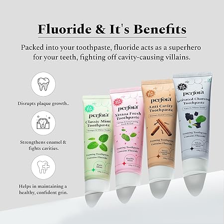 Perfora Activated Charcoal Toothpaste - 100g x 2 | SLS &amp; Titanium Dioxide Free | Bamboo Charcoal For 3x Whiter Teeth | Enamel Safe Teeth Whitening Toothpaste for Men &amp; Women | Cardamom Mint - View 7 of 7