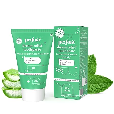 Perfora Sensitive Toothpaste - 150 grams (150g, Pack of 1) | Instant Sensitivity Relief Toothpaste | Toothpaste for Kids &amp; Adults | SLS Free Toothpaste | No Artificial Sweeteners | Made Safe Certified | Vegan Friendly Gel Toothpaste - View 2 of 5