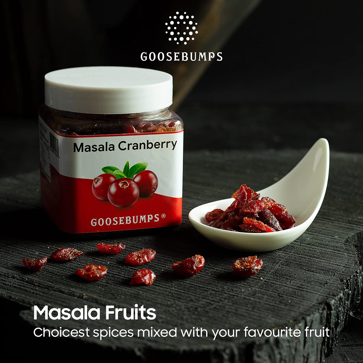 Goosebumps Masala Cranberry | Dried Cranberry | Chatpata Cranberry Healthy Snack for Kids and Adults | (150g x 2 Packs), 300 GMS (FROM INDIA FAAZ) - View 4 of 5