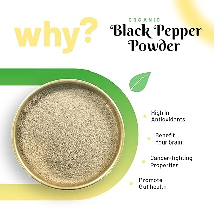 Pure Organio Organic Black Pepper Powder Kali Mirch Powder for Cooking, Salad Dressing, Vegetables - Fresh Ground Organic Spice NPOP Organic Certified (100 Gm) (FROM INDIA FAAZ) - View 3 of 4