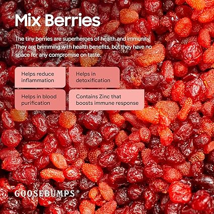 Goosebumps Masala Cherry Berry | Dried Mix Berries | Dehydrated Berries | Chatpata Cherry Berry Healthy Snack for Kids and Adults | (150g x 2 Packs), 300 GMS (FROM INDIA FAAZ) - View 3 of 3