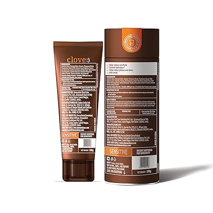 Clove Sensitive Toothpaste | Sensitivity Relief | Prevent Cavities | Reduces Bad Breath | Strengthens Enamel | Triclosan Free | Paraben Free | Peroxide free | Mint, Pack of 1 (100g)FROM INDIA(NUZ) - View 2 of 7