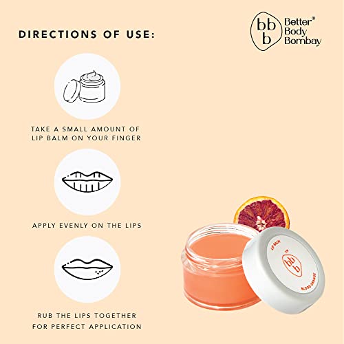 Better Body Bombay Blood Orange Lip Balm, 10gms | Natural Lip Balm for Dry &amp; Cracked Lips | Non Greasy | for Men &amp; Women | Calms, Protects &amp; Moisturizes Dry Chapped LipsFROM INDIA)NUSS - View 2 of 3