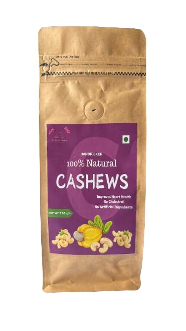 Nuts N More 100% Naturals Whole Cashew Nuts (KAJU) 250 GM, Dry Fruits, Kaju, Healthy Snacks, Cashews, Cashew 250gm, Nutritious &amp; Delicious, Healthy Dry Fruits, Gluten Free &amp; High Protein - View 4 of 5