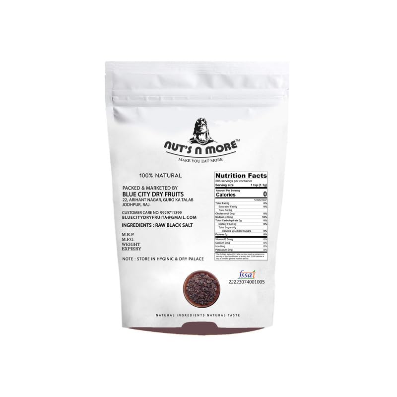 NUT'S N MORE Natural Black Salt/kaala Namak/ 100% Natural/whole Black Salt/sabut Kaala Namak (800 Gram) - View 2 of 5