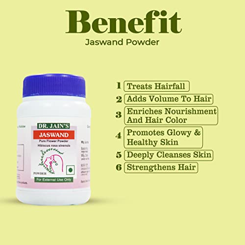 DR. JAIN'S Pure Jaswand Flower Powder 45grams Pack of 3 (FROM INDIA)SAB - View 2 of 2