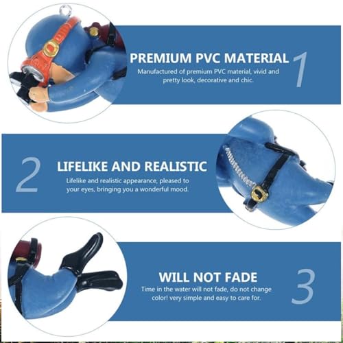 JAINSONS PET PRODUCTS Floating Toy for Aquarium Floating Aquarium Decorations 1 Cute Little Diver, 1 Surfer Boy, 1 Whale Riding Fish Tank Ornaments Decoration Fish Bowl Tank Accessories-Pack of 3 FROM INDIA(NUZ) - View 7 of 8