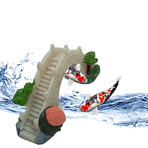 Jainsons Pet Products® Marble Look Resin Bridge Under Water Aquarium Ornament for Fish Tank Decoration with Air Stone Bubble Diffuser. Fish Will Play All time with Aquarium Ornament. FROM INDIA(NUZ) - Shop at Colombo Mall