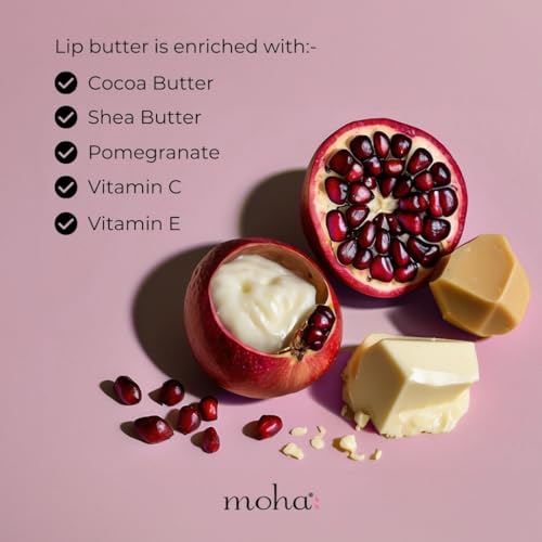 Vedistry Moha: Lip Butter For Dry And Pigmented, Damaged &amp; Chapped Lips|Hydrating &amp; Nourishing|Enriched With Cocoa Butter, Shea Butter &amp; Essential Oils For Pink, Glossy &amp; Soft|10 Gm (FROM INDIA)SAB - View 2 of 2