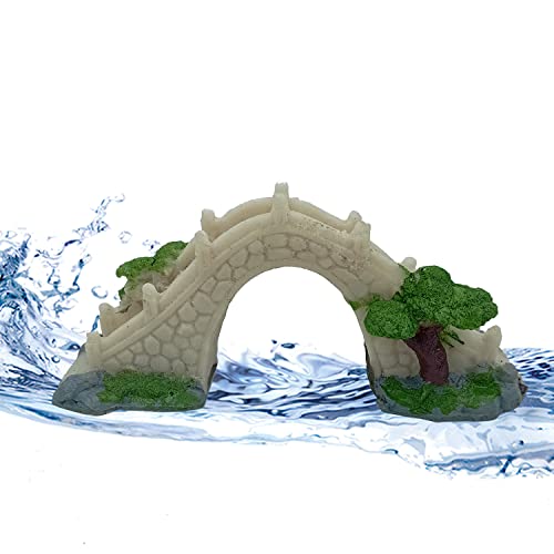 Jainsons Pet Products® Marble Look Resin Bridge Under Water Aquarium Ornament for Fish Tank Decoration with Air Stone Bubble Diffuser. Fish Will Play All time with Aquarium Ornament. FROM INDIA(NUZ) - View 4 of 4