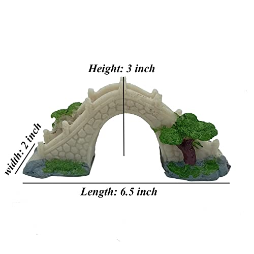 Jainsons Pet Products® Marble Look Resin Bridge Under Water Aquarium Ornament for Fish Tank Decoration with Air Stone Bubble Diffuser. Fish Will Play All time with Aquarium Ornament. FROM INDIA(NUZ) - View 2 of 4