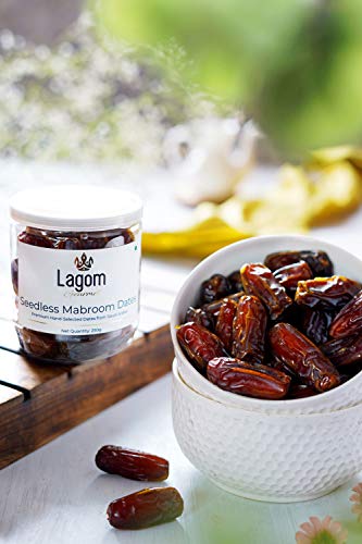 Lagom Gourmet Seedless Mabroom Dates 250g | Saudi Arabia Dates | All Natural | No Preservatives | No Added Sugar | Gluten Free | Vegan | Plant Based | Non GMO | Dates Dry Fruits | Khajur | Khajoor | Khejur - View 3 of 4