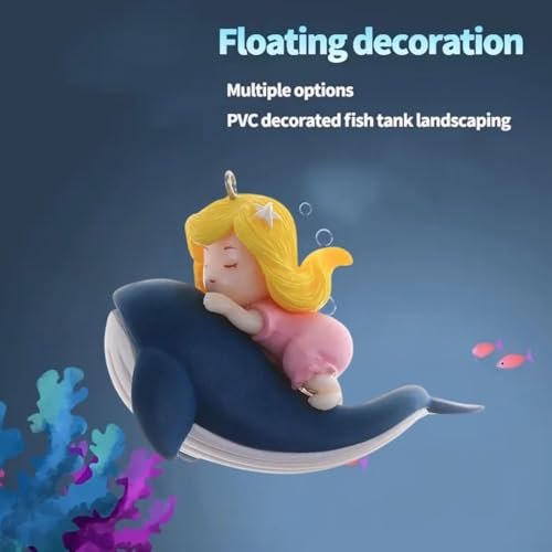 JAINSONS PET PRODUCTS Floating Toy for Aquarium Floating Aquarium Decorations 1 Cute Little Diver, 1 Surfer Boy, 1 Whale Riding Fish Tank Ornaments Decoration Fish Bowl Tank Accessories-Pack of 3 FROM INDIA(NUZ) - View 6 of 8