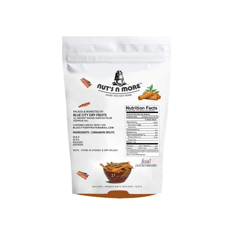 NUT'S N MORE Sril Lankan Split Cinnamon/dalchini Paper/paper Dosa Dalchini/dalchini Tukda/100% natural Spices Pack of 400 Gram - View 3 of 5