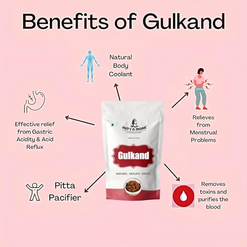 NUT'S N MOR Gulkand Natural Rose Petal Jam | Sun-Cooked Pure Rose Petal Jam with No Artificial Flavors (200gm) - View 3 of 5