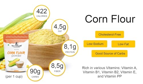 NUT'S N MORE Premium Corn Flour Powder Gluten-Free Cornstarch | Makki Flour | for Cooking and Baking - (100gm) - View 2 of 4