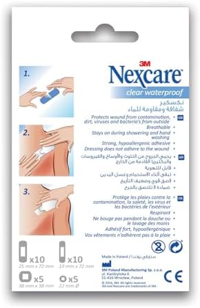 3M Nexcare Waterproof Bandages, Clear, Assorted Shapes, 30 Pieces FROM DUBAI (SAM) - View 4 of 4