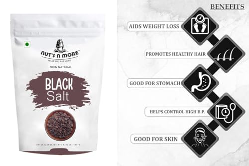 NUT'S N MORE Natural Black Salt/kaala Namak/ 100% Natural/whole Black Salt/sabut Kaala Namak (800 Gram) - View 3 of 5