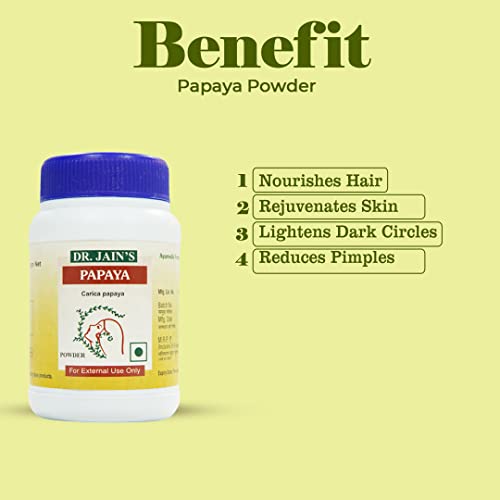 DR. JAIN'S Papaya Powder 45grams Pack of 3 (FROM INDIA)SAB - View 2 of 2