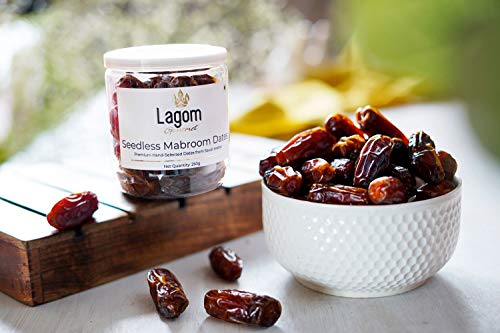 Lagom Gourmet Seedless Mabroom Dates 250g | Saudi Arabia Dates | All Natural | No Preservatives | No Added Sugar | Gluten Free | Vegan | Plant Based | Non GMO | Dates Dry Fruits | Khajur | Khajoor | Khejur - View 2 of 4