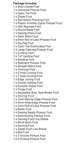 Zenith (42 Pieces) Steel Imported Domestic Sewing Foot Presser Sewing Machines Sewing Machine Presser Foot Feet Kit fit for Brother Singer Usha JanomeFROM INDIA(NUZ) - View 2 of 5