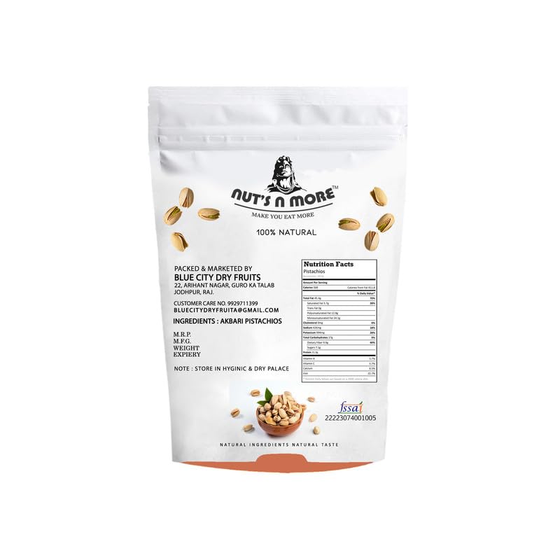 NUT'S N MORE Akbari Pistachio/akbari Pista/pink Pista/akbari Dodi Pista/100% natural Pack of 200 Gram - View 3 of 4