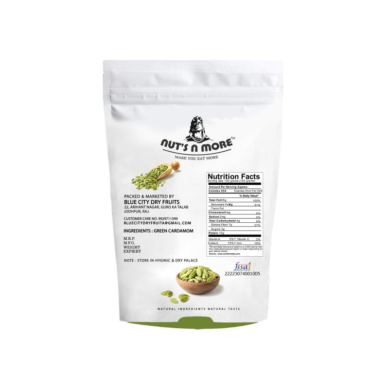 NUT'S N MORE Green Cardamom/hari Elaichi/elaichi/100% Natural Spices Pack of 50 Grams - View 4 of 5