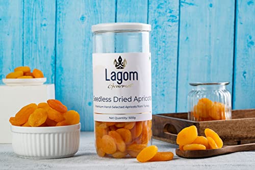 Lagom Gourmet Seedless Dried Apricots 1 kg | Sun Dried | No Added Sugar | Gluten Free | Vegan | Plant Based | Non GMO | Turkish Apricots Dry Fruits | Dry Apricots | Dried Apricots Visit the Lagom Store - View 4 of 4