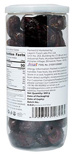 Lagom Gourmet Seedless Safawi Dates 1 Kg | Saudi Arabia Dates | All Natural | No Preservatives | No Added Sugar | Gluten Free Vegan Plant Based Non Gmo Dates Dry Fruits Khajur| Khejur - View 3 of 4