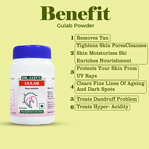 DR. JAIN'S Gulab Powder 45grams Pack of 3 (FROM INDIA)SAB - View 2 of 2