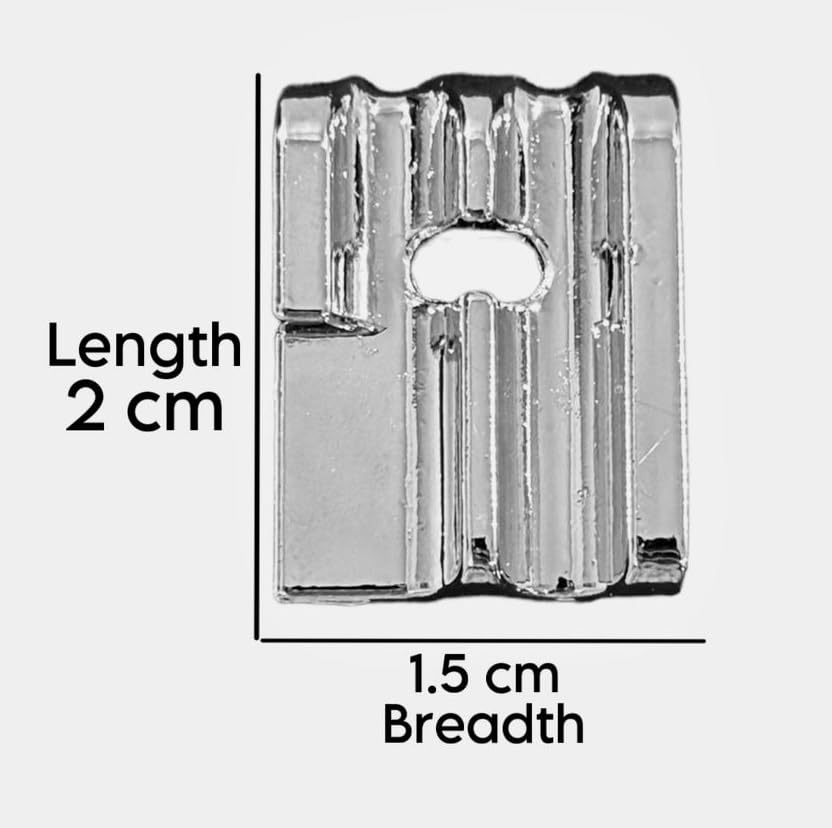 ZENITH Piping Double Welting Pressure Foot Snap on Type for Automatic Electric Low Shank Sewing Machines Suitable for Usha Janome Brother Singer etc Steel Finish (Piping)FROM INDIA(NUZ) - View 5 of 6