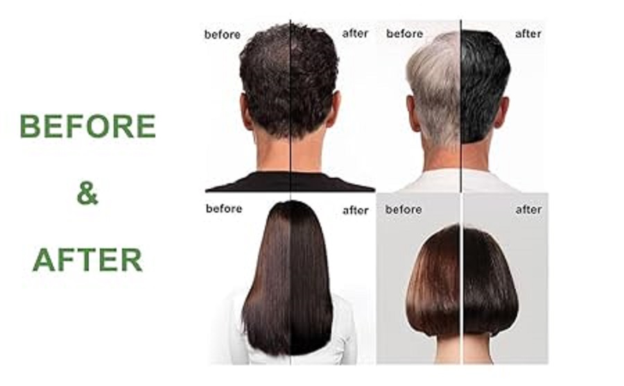 URBANMAC Fruit Vinegar Gel Hair Color Natural Hair Color Dye for Black Hair Dye(500ml x 2) - Black (FROM INDIA FAAZ) - View 3 of 4