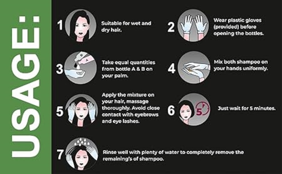 URBANMAC Fruit Vinegar Gel Hair Color Natural Hair Color Dye for Black Hair Dye(500ml x 2) - Black (FROM INDIA FAAZ) - View 2 of 4