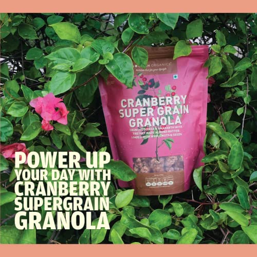 Nourish Organics Cranberry Super Grain Granola, 270g Single Pack | Healthy and Nutritious Breakfast Cereals with Whole Nuts | No Refined Sugar | Clean Label - View 2 of 4