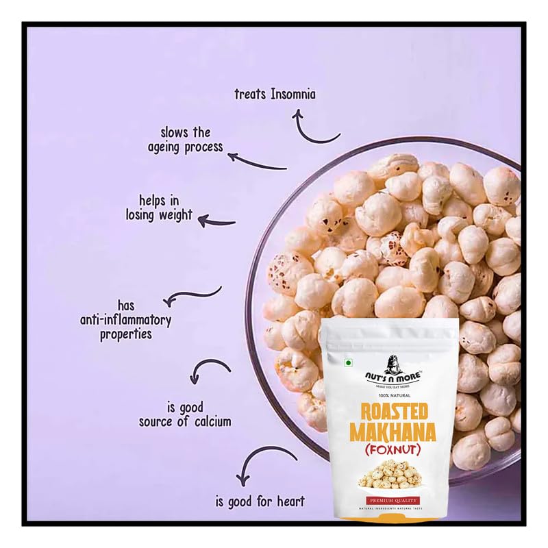NUT'S N MORE Roasted Fox Nuts/phool Makhana/lotus Seeds/jumbo Size Phool Makhana Pack of 200 Gram - View 2 of 4