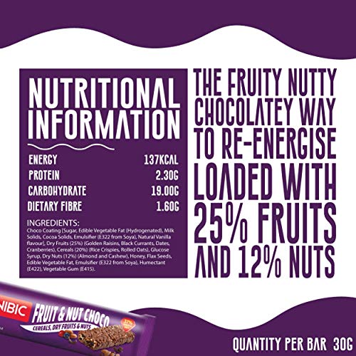 Unibic Snack Bar Fruit &amp; Nut Choco, 12 X 30 G - 360 Gm - View 3 of 7