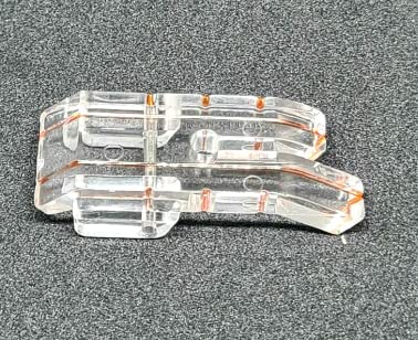 ZENITH 1/4" Straight (Quarter Inch) Transparent Patchwork Sewing Machine Quilting Presser foot Snap on type for Automatic Electric Low shank Sewing Machines suitable for Usha Janome Brother Singer etc . Steel Finish (1/4" Straight (Quarter Inch) Transparent) - View 4 of 5