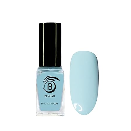 Beromt Nail Polish, Glossy, Matte Finish, Sky Blue, 8Ml (FROM INDIA FAAZ) - View 5 of 5