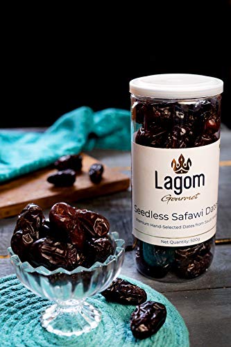 Lagom Gourmet Seedless Safawi Dates 1 Kg | Saudi Arabia Dates | All Natural | No Preservatives | No Added Sugar | Gluten Free Vegan Plant Based Non Gmo Dates Dry Fruits Khajur| Khejur - View 4 of 4