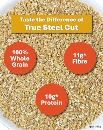 True Elements Steel Cut Oats 500g - Steel Cut Oats for Weight Loss | Sugar Free Oats | Healthy Breakfast | 100% Wholegrain | Diabetic Friendly Oats | Breakfast Cereal - View 4 of 6