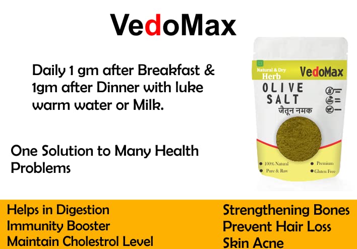 VedoMax Olive salt | Namak Zaitoon | Jaitun Namak | Zaitun Namak - (50 GM) - View 3 of 3