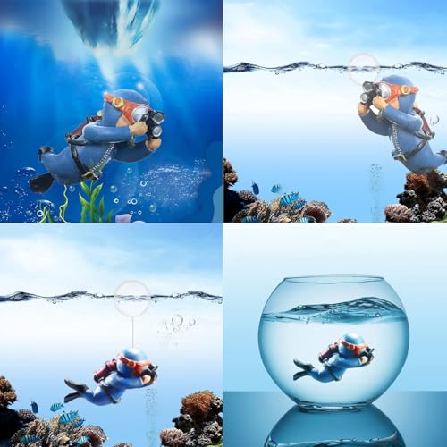 JAINSONS PET PRODUCTS Floating Toy for Aquarium Floating Aquarium Decorations 1 Cute Little Diver, 1 Surfer Boy, 1 Whale Riding Fish Tank Ornaments Decoration Fish Bowl Tank Accessories-Pack of 3 FROM INDIA(NUZ) - View 5 of 8
