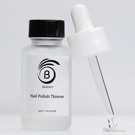 Beromt Nail Polish Thinner, Transparent, Cruelty Free, Nail Paint Restoration Drops, Dropper Bottle, Versatile Nail Lacquer Thinner 40ml- 01 - BNPT01 (FROM INDIA FAAZ) - View 2 of 4