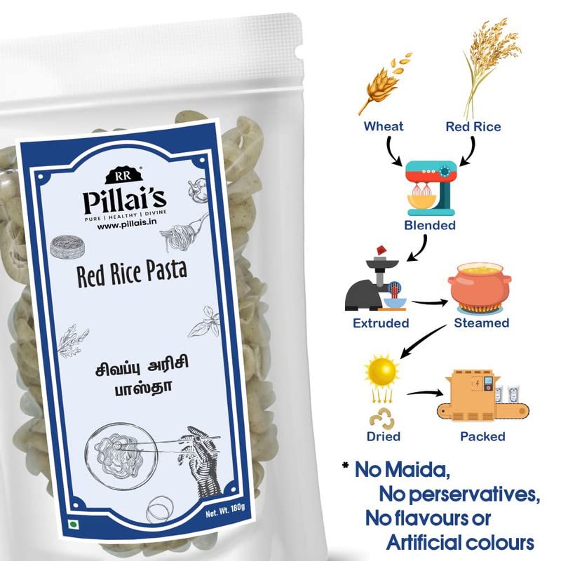 RR PILLAI'S Red Rice Pasta - 180grams | Colombo Mall | Colombo Mall