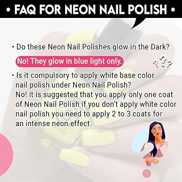 Beromt Nail Polish, Glossy Finish, Bright Neon, 8001, 10Ml (FROM INDIA FAAZ) - View 3 of 4