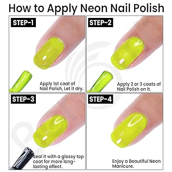 Beromt Nail Polish, Glossy Finish, Bright Neon, 8001, 10Ml (FROM INDIA FAAZ) - View 2 of 4
