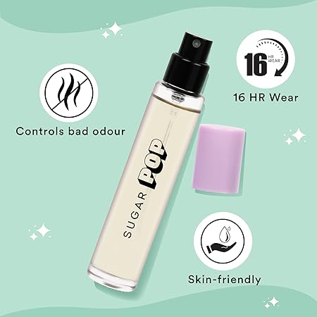 SUGAR POP 16 HR Intense Perfume-01 Ocean Melody | Fresh Earthy Notes | Pocket Perfume | Upto 16 Hour Freshness | Hypoallergenic | Skin Friendly | Fresh Earthy Notes | 15ml (FROM INDIA FAAZ) - View 3 of 5